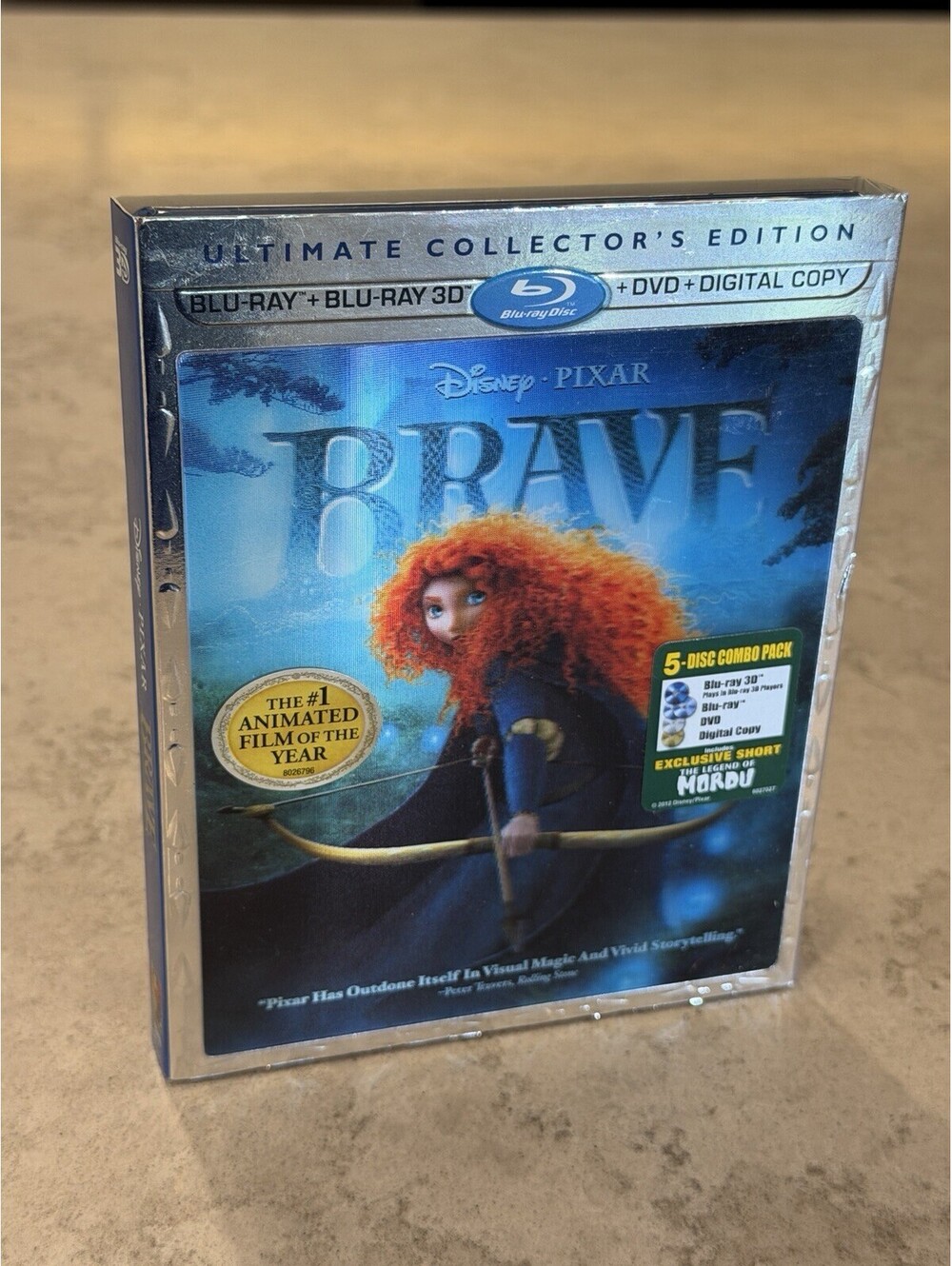 Disney Brave 3D Blu-ray DVD 5-Disc Set Ultimate Edition w Lenticular Slipcover